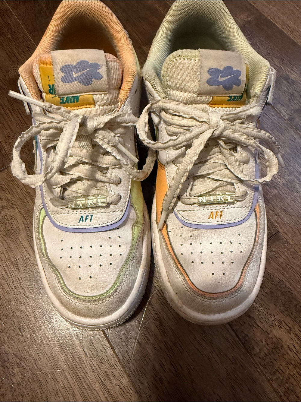 Nike Air Force 1 Shadow White Multi Color Sneakers Women’s Size 7 DX3718-100 - Picture 4 of 7